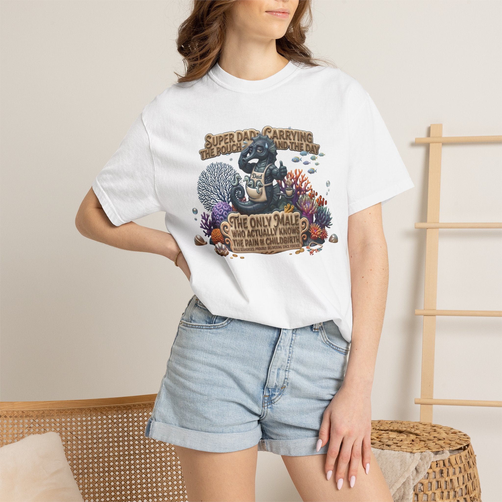 Seahorse dad 27.18Unisex Garment-Dyed T-shirt