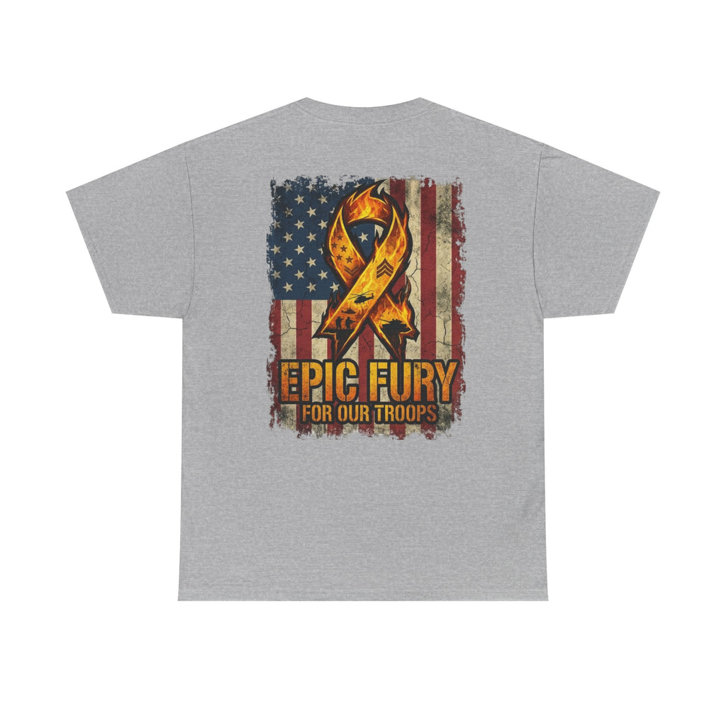 Troops support epic fury Unisex Heavy Cotton Tee