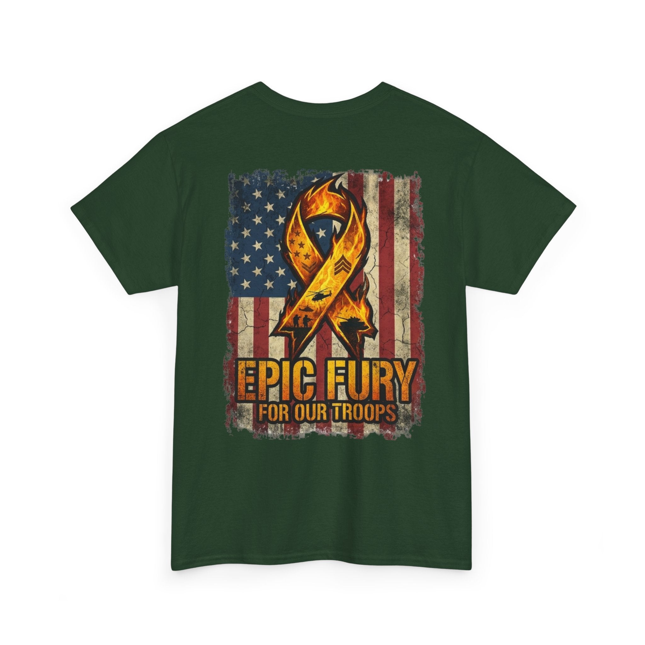 Troops support epic fury Unisex Heavy Cotton Tee