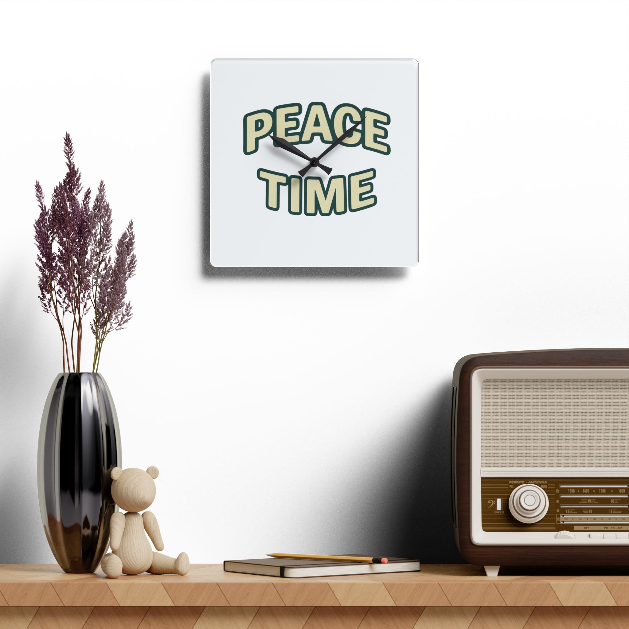 Peace time Acrylic Wall Clock