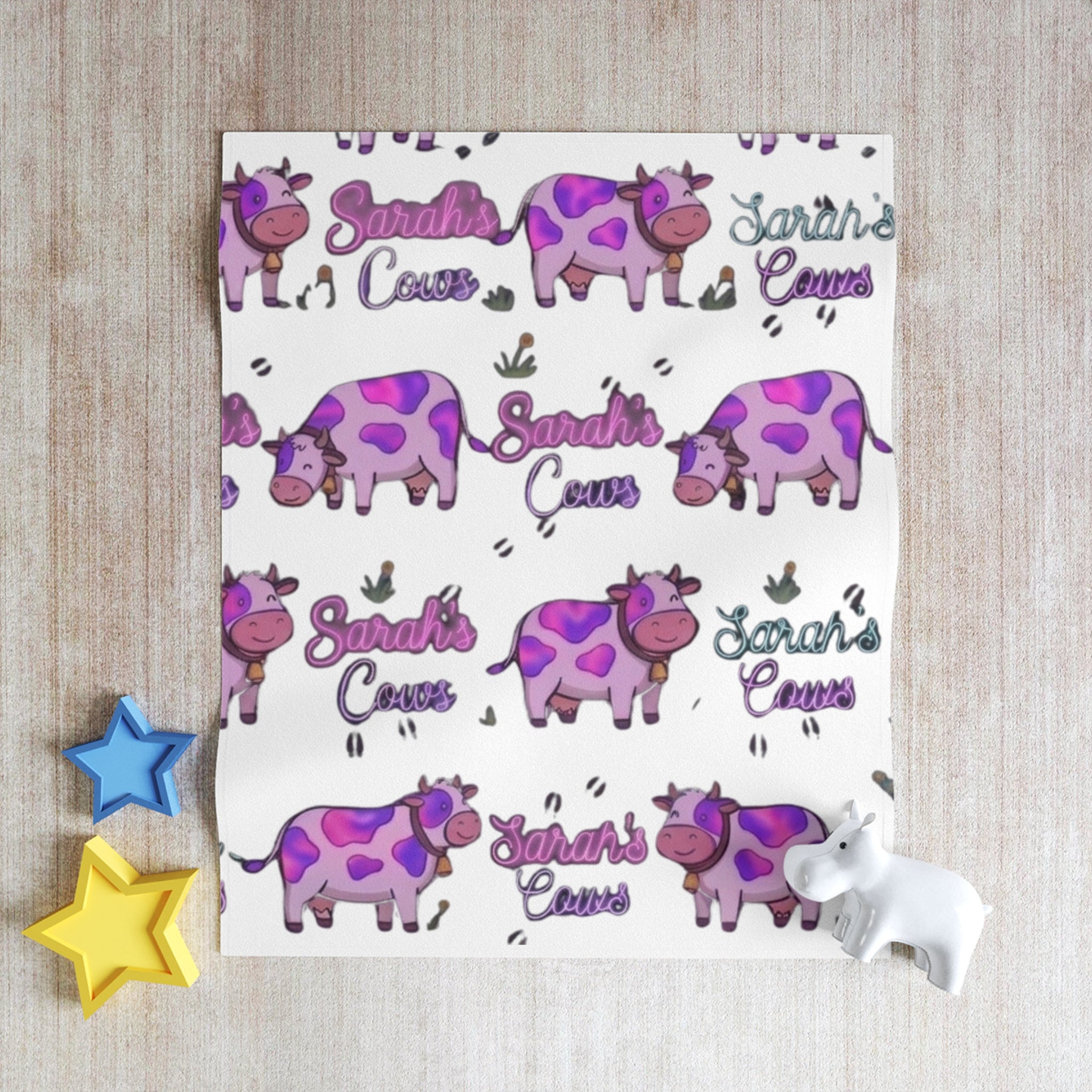 Sarah's cows Throw Blanket