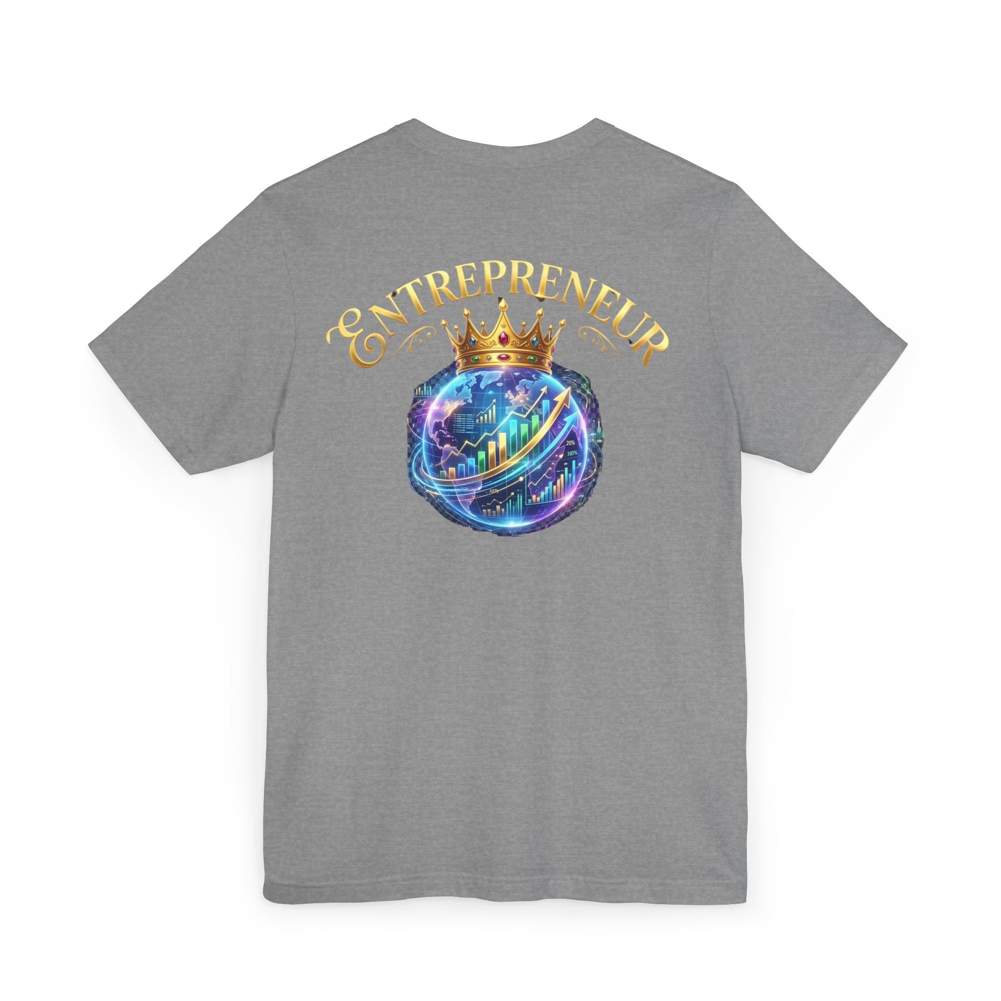 Entrepreneur crowned Unisex Jersey T-Shirt ( back)