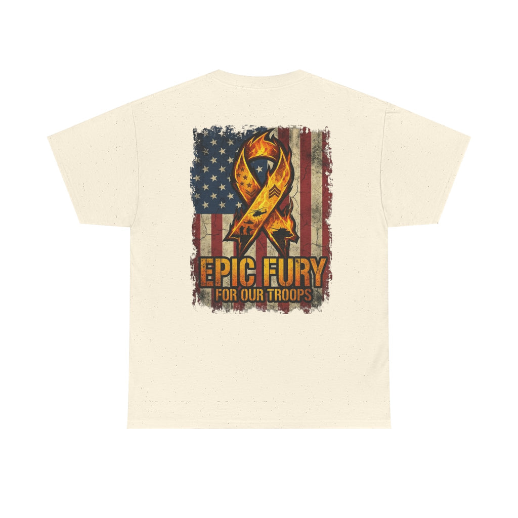 Troops support epic fury Unisex Heavy Cotton Tee