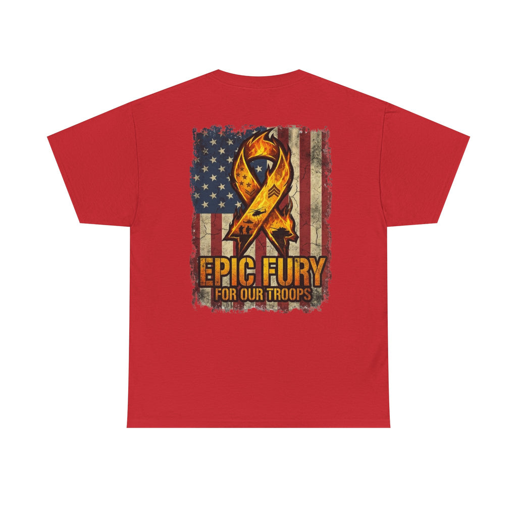 Troops support epic fury Unisex Heavy Cotton Tee
