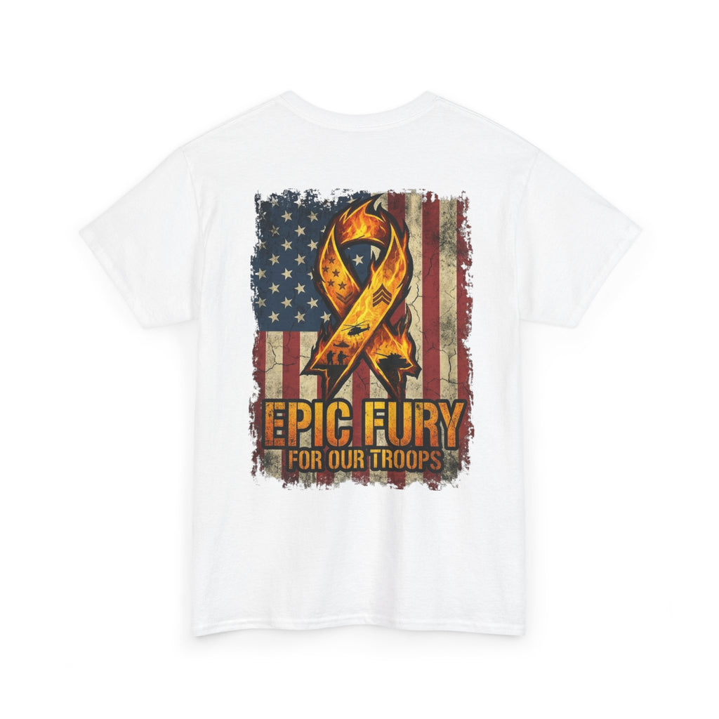 Troops support epic fury Unisex Heavy Cotton Tee