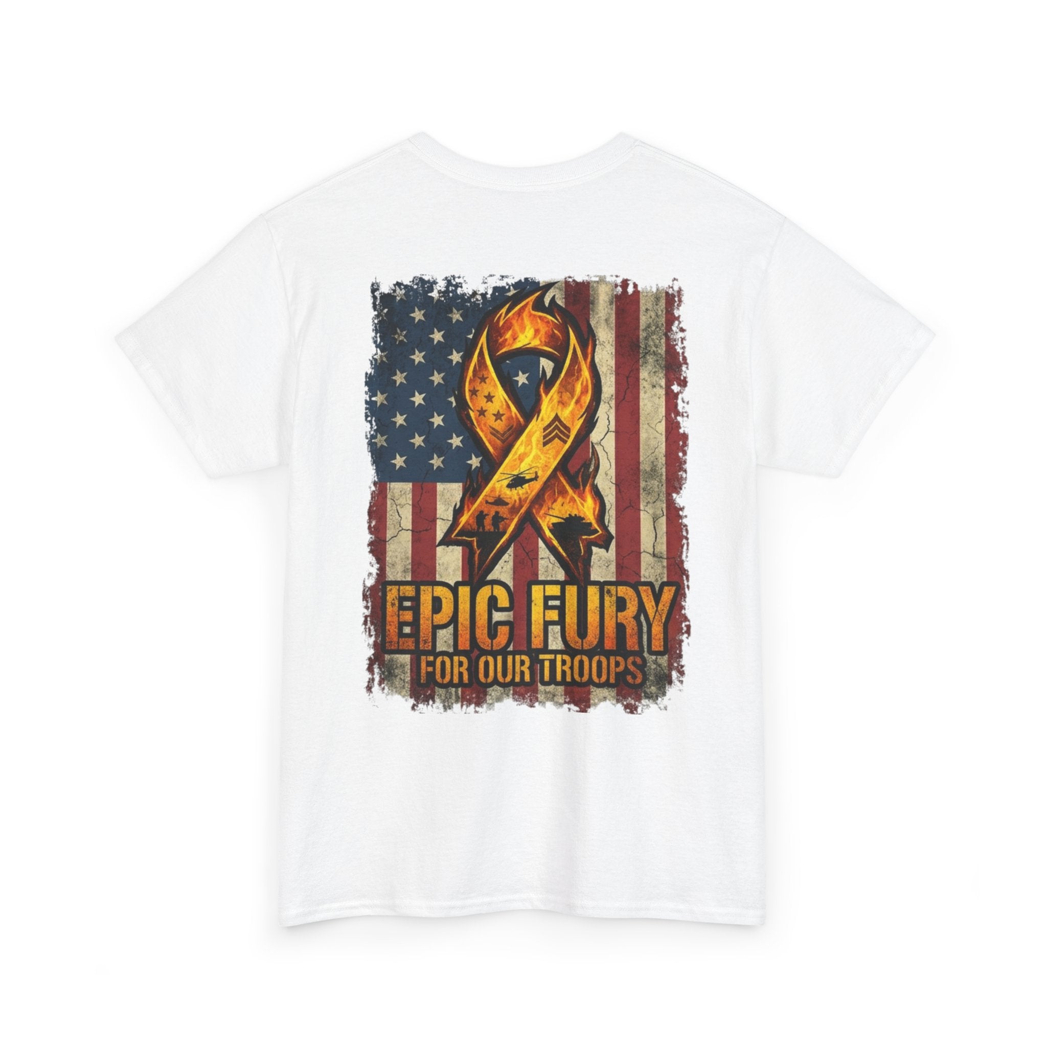 Troops support epic fury Unisex Heavy Cotton Tee