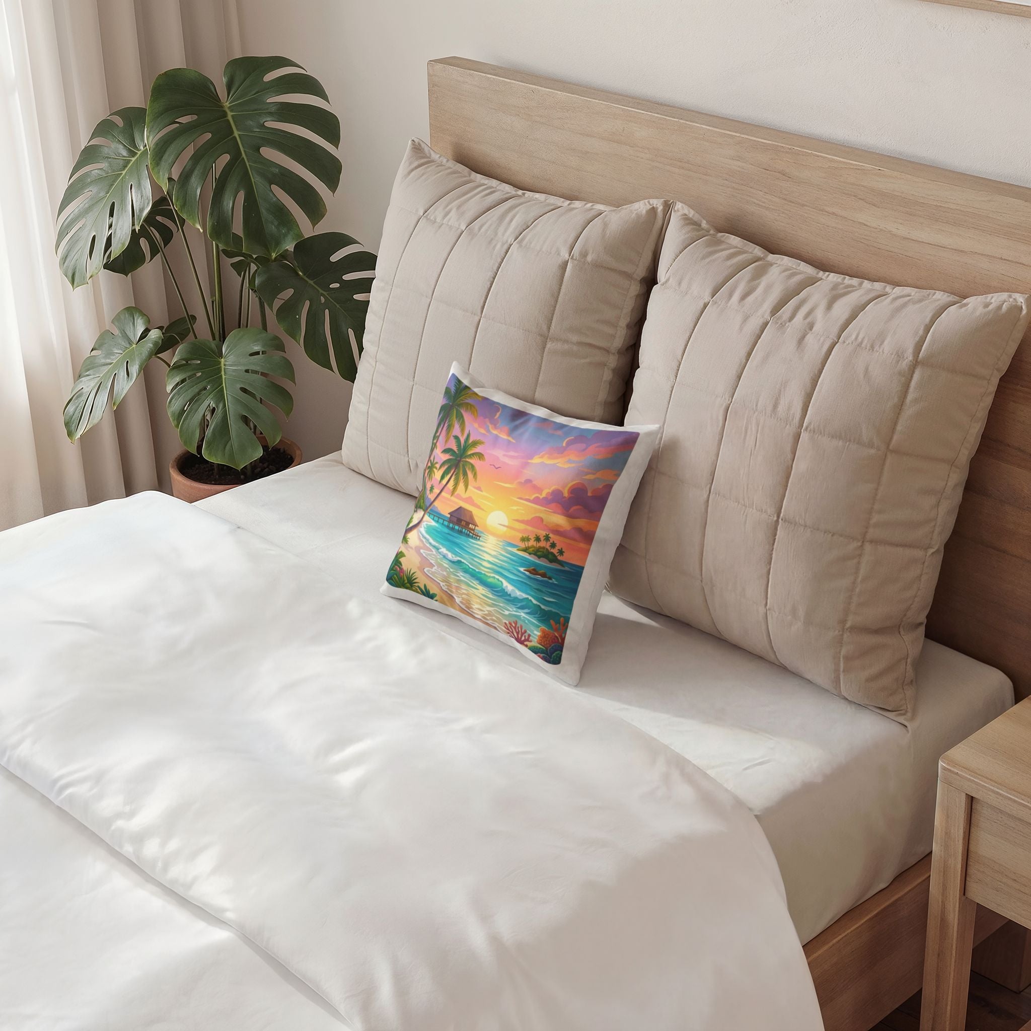 Paradise Poly Velvet Pillow