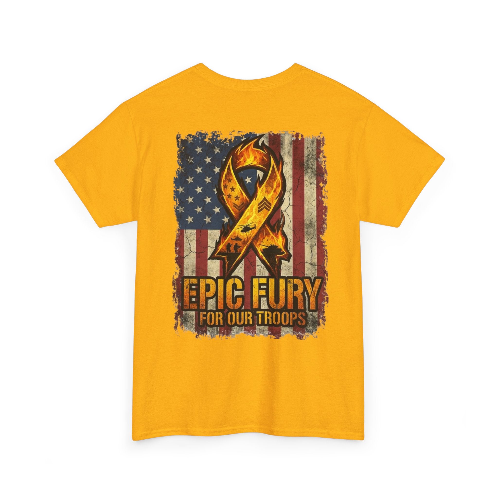 Troops support epic fury Unisex Heavy Cotton Tee