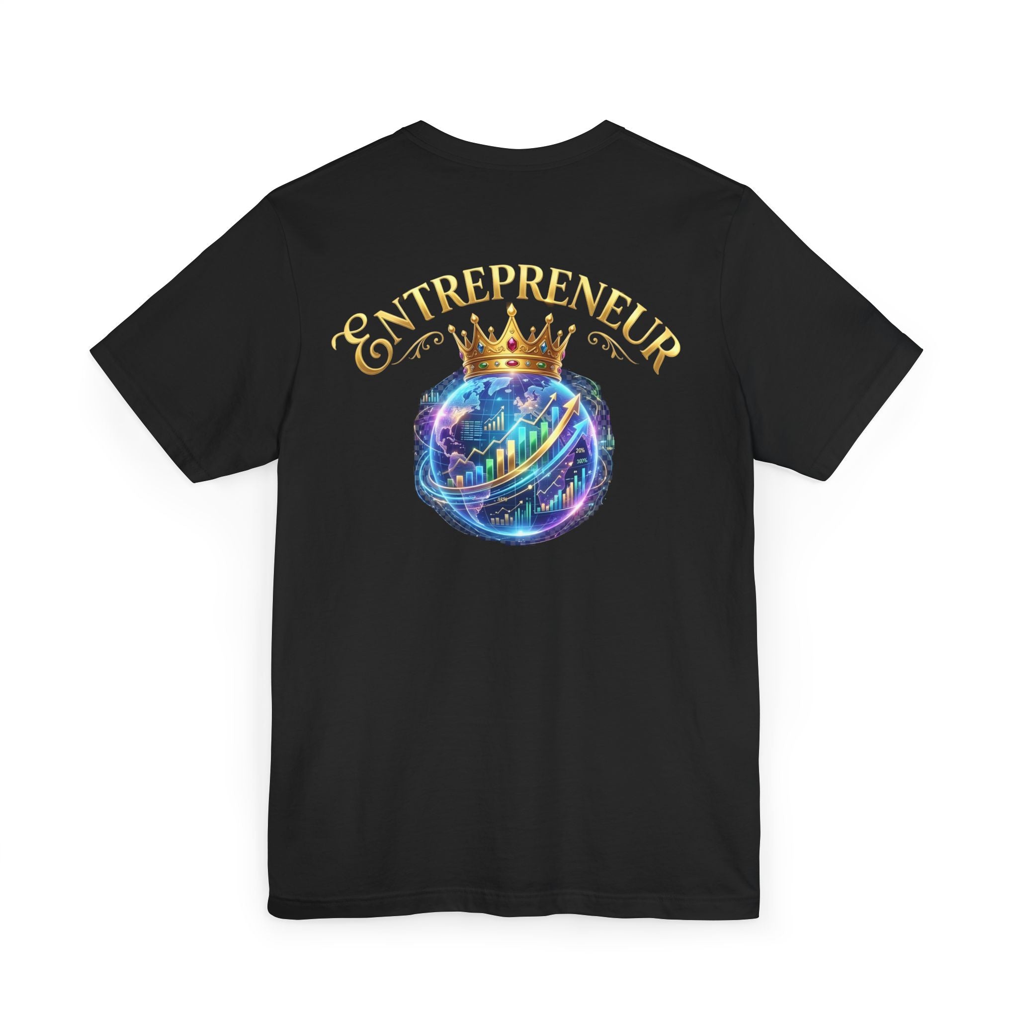 Entrepreneur crowned Unisex Jersey T-Shirt ( back)