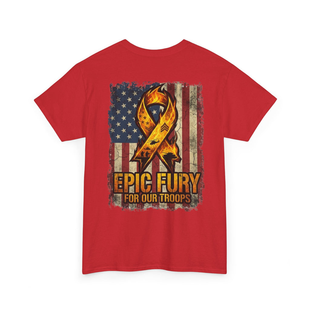 Troops support epic fury Unisex Heavy Cotton Tee