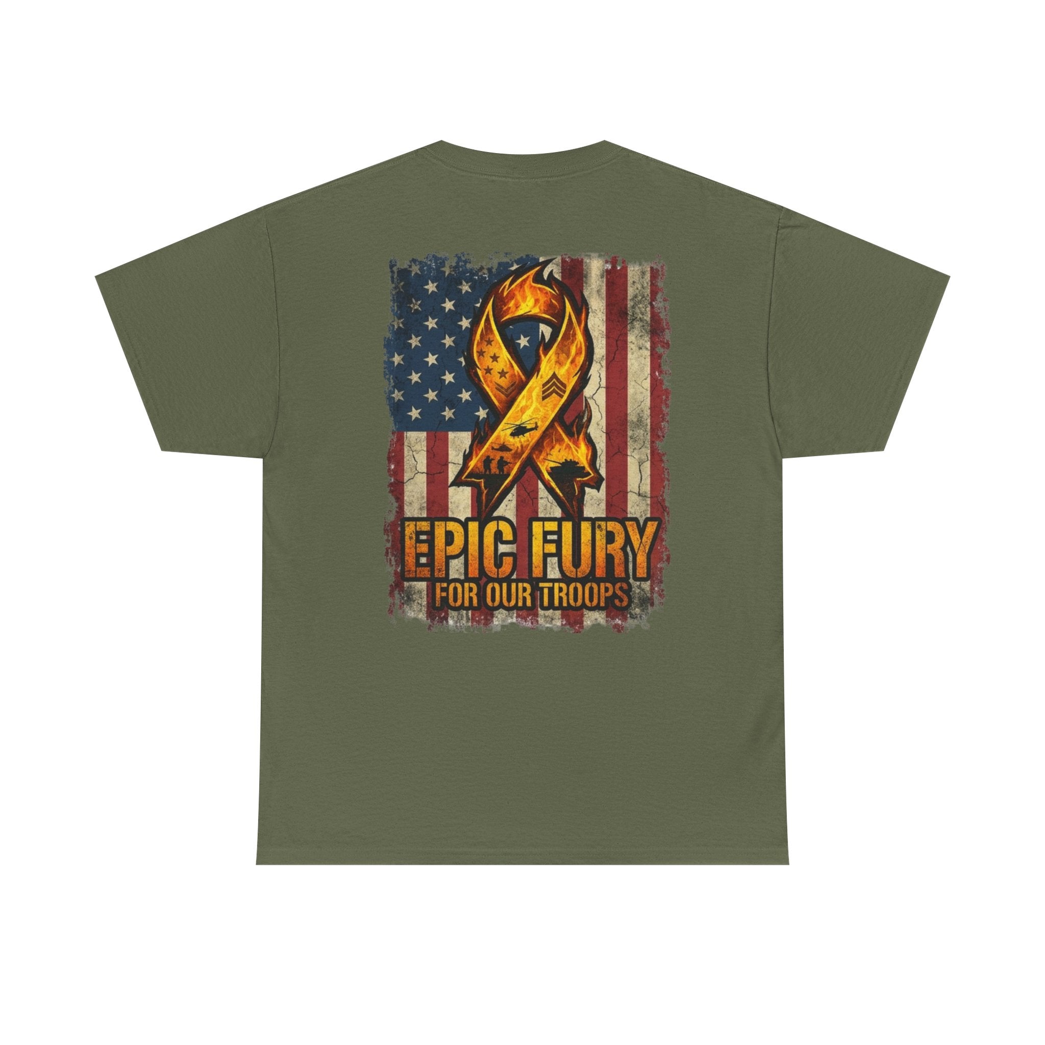 Troops support epic fury Unisex Heavy Cotton Tee