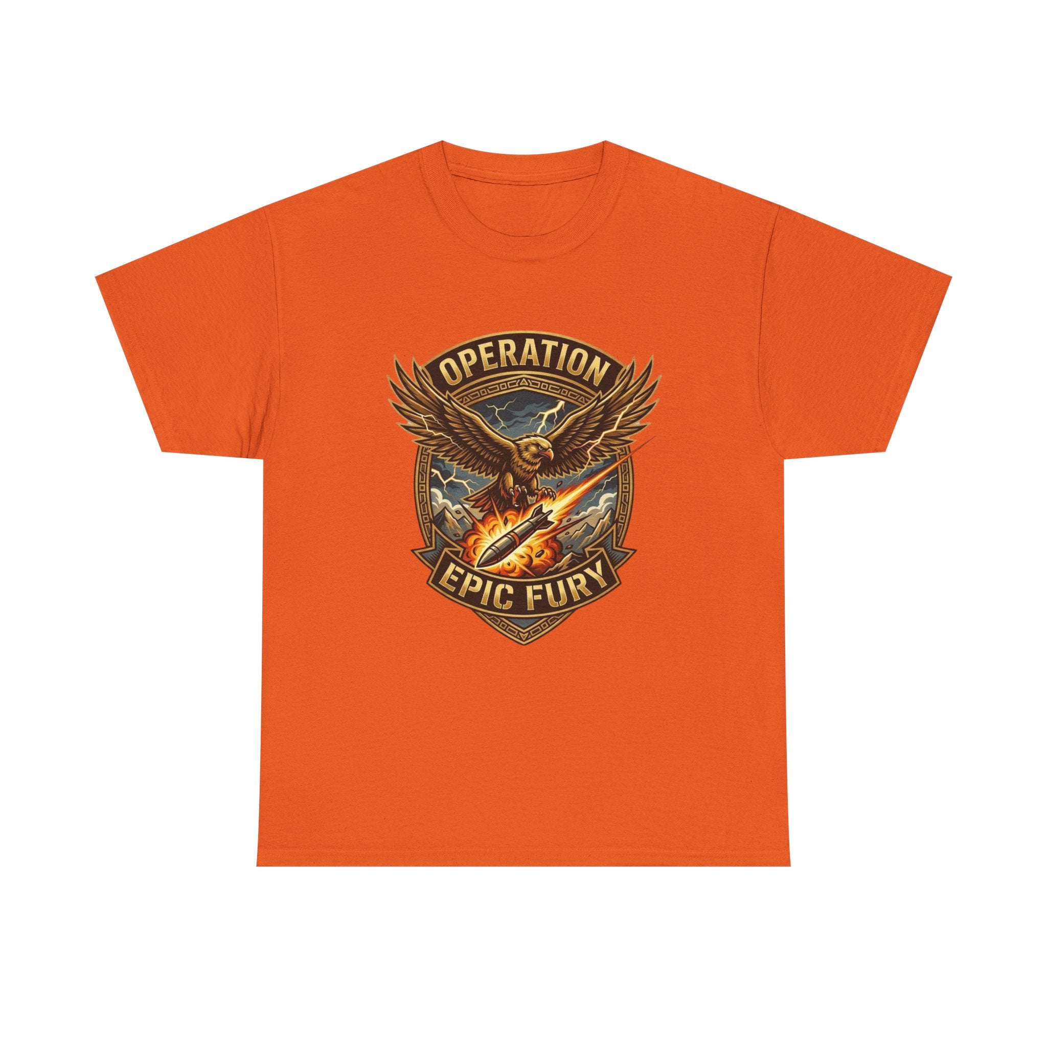 Operation Epic Fury T-Shirt — Vintage Eagle Military Patch Graphic Tee