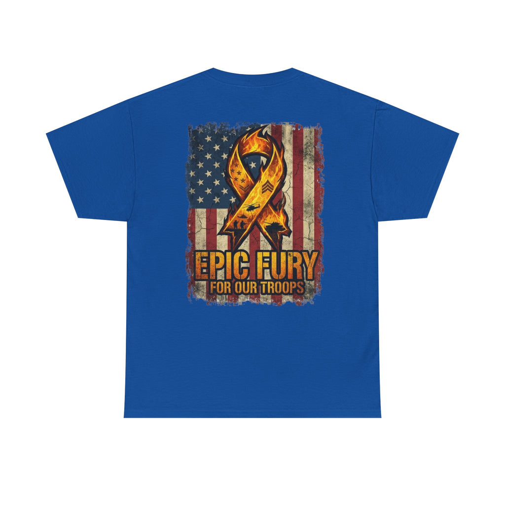 Troops support epic fury Unisex Heavy Cotton Tee