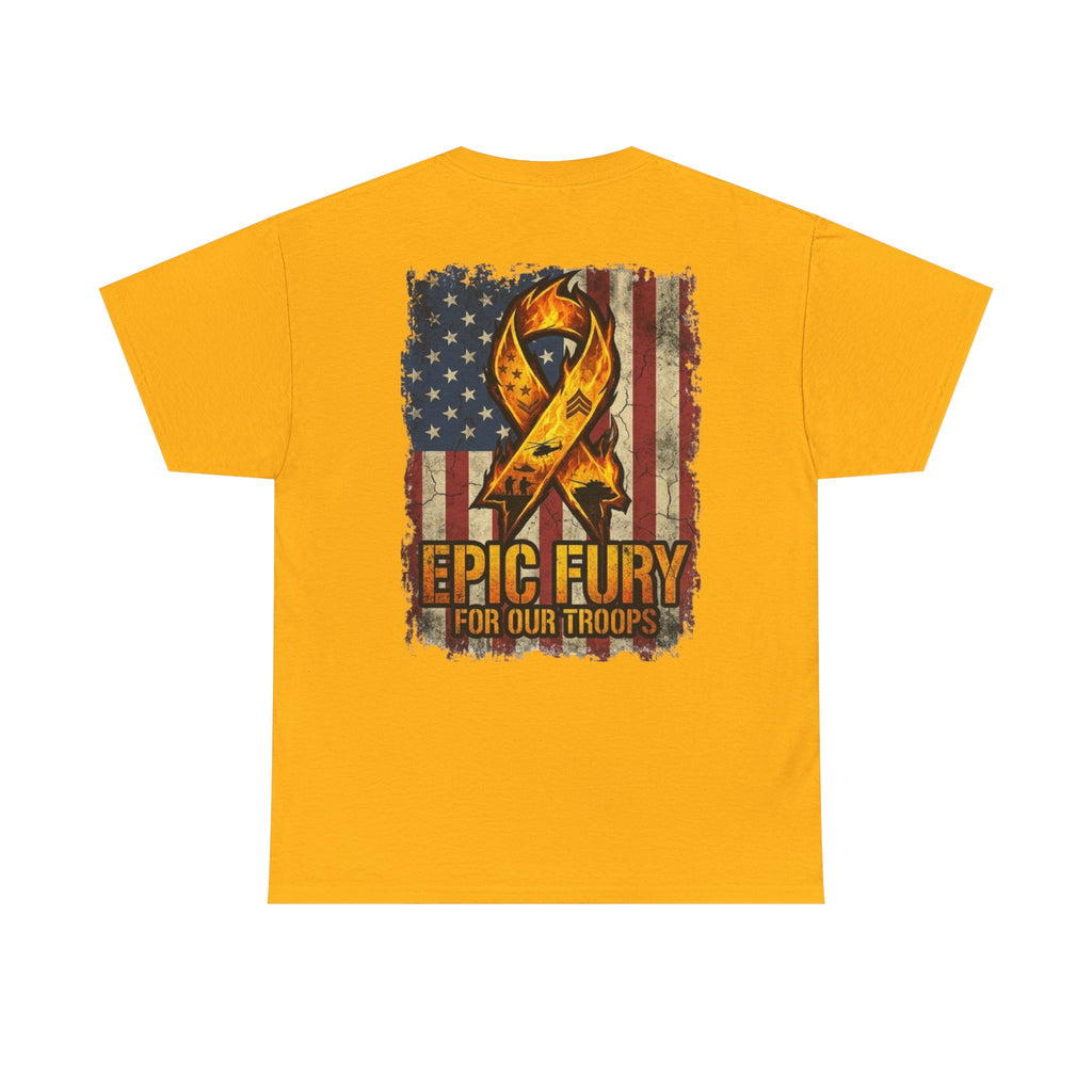 Troops support epic fury Unisex Heavy Cotton Tee
