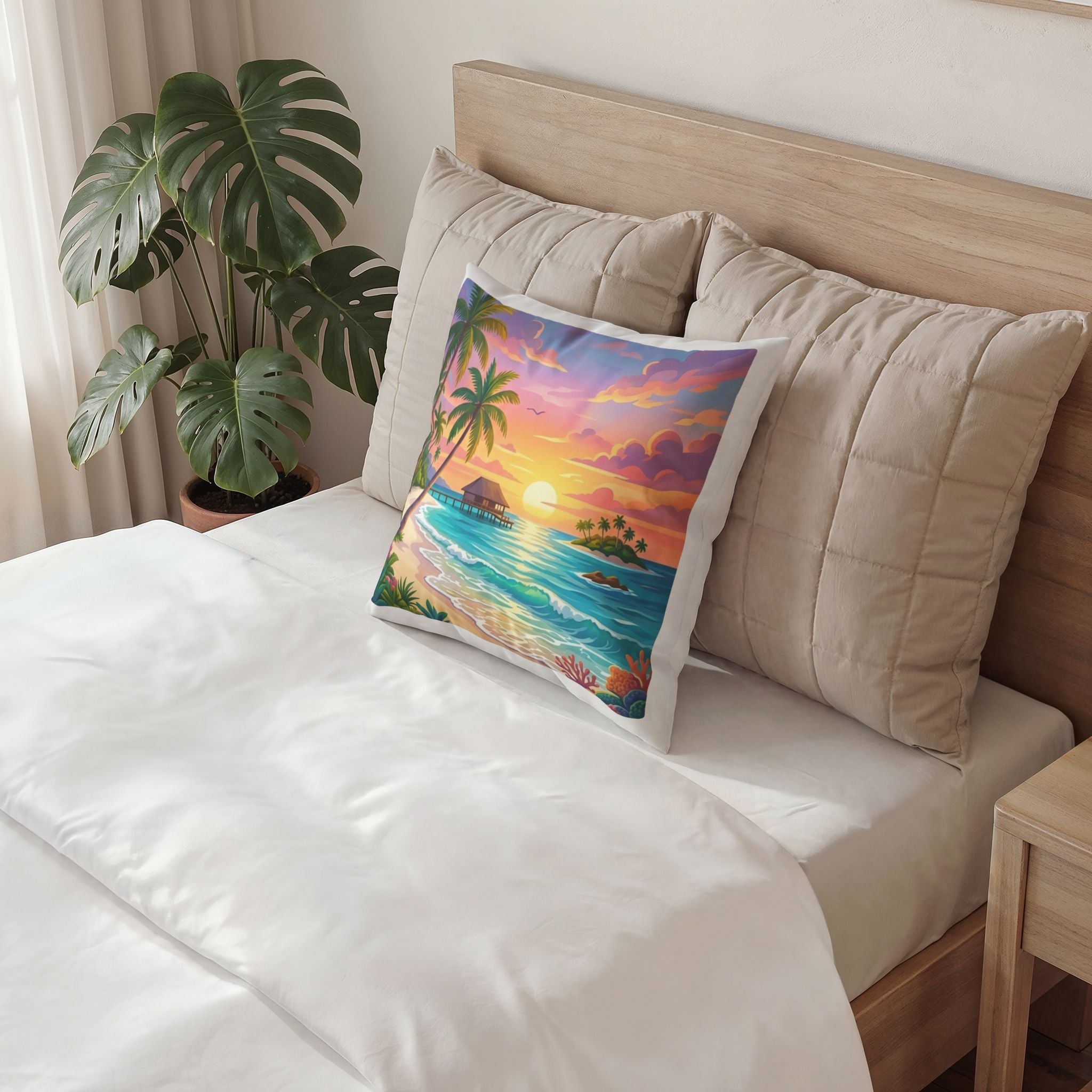 Paradise Poly Velvet Pillow