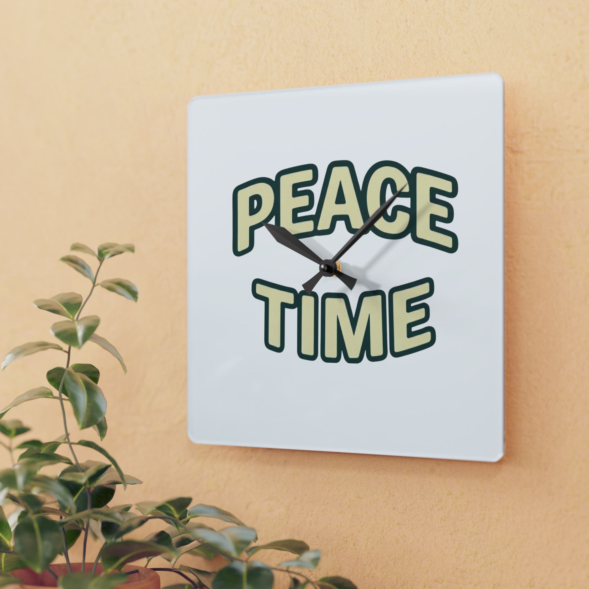 Peace time Acrylic Wall Clock