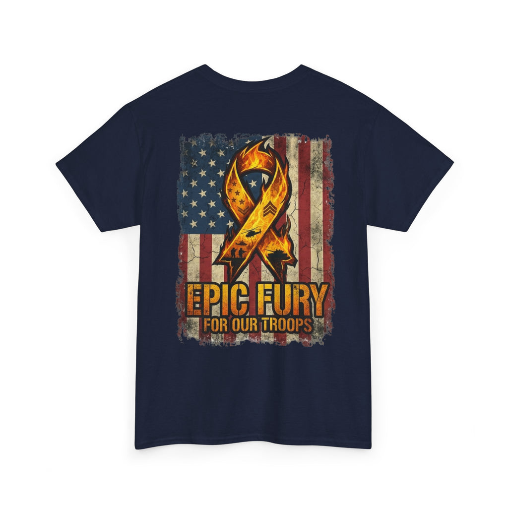 Troops support epic fury Unisex Heavy Cotton Tee