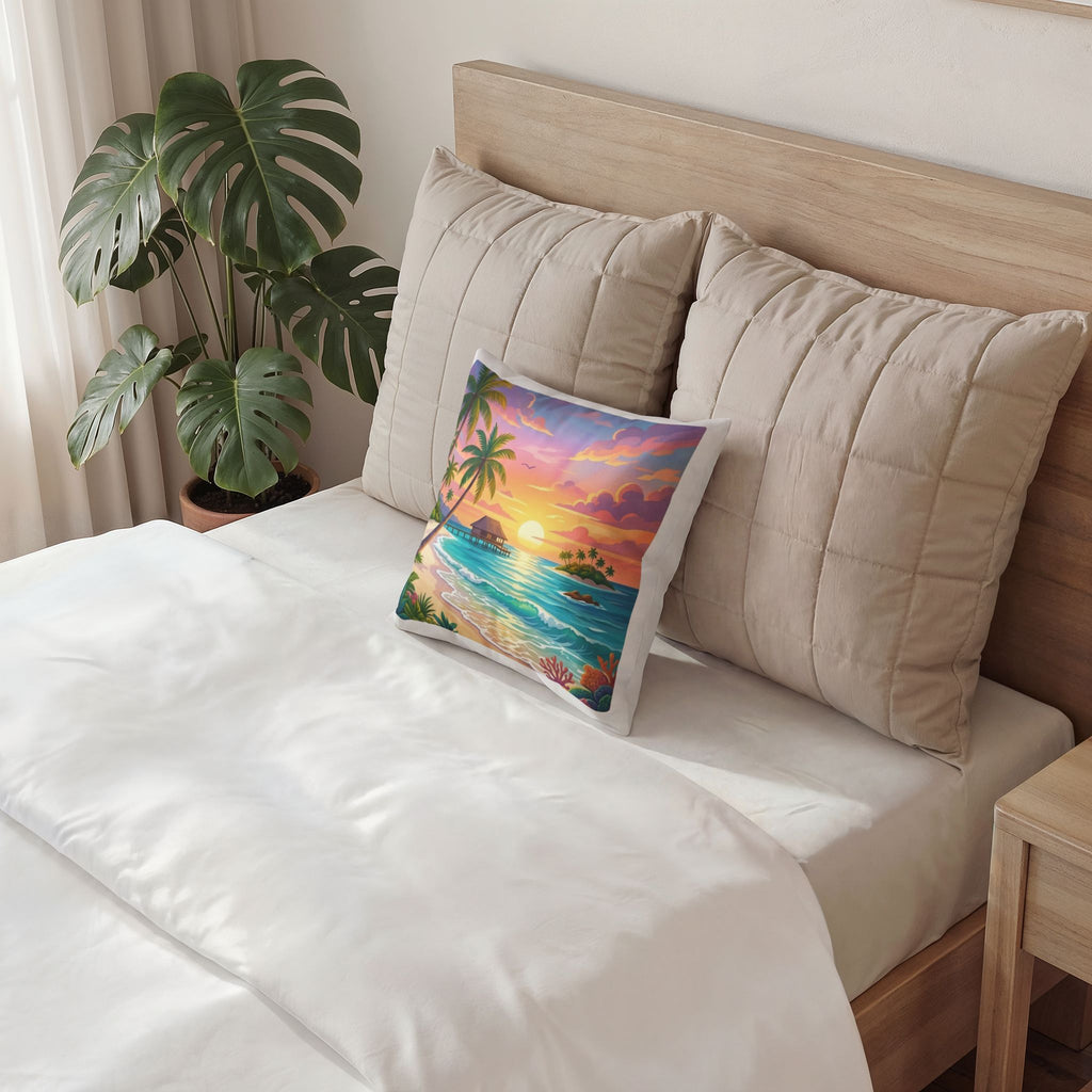 Paradise Poly Velvet Pillow
