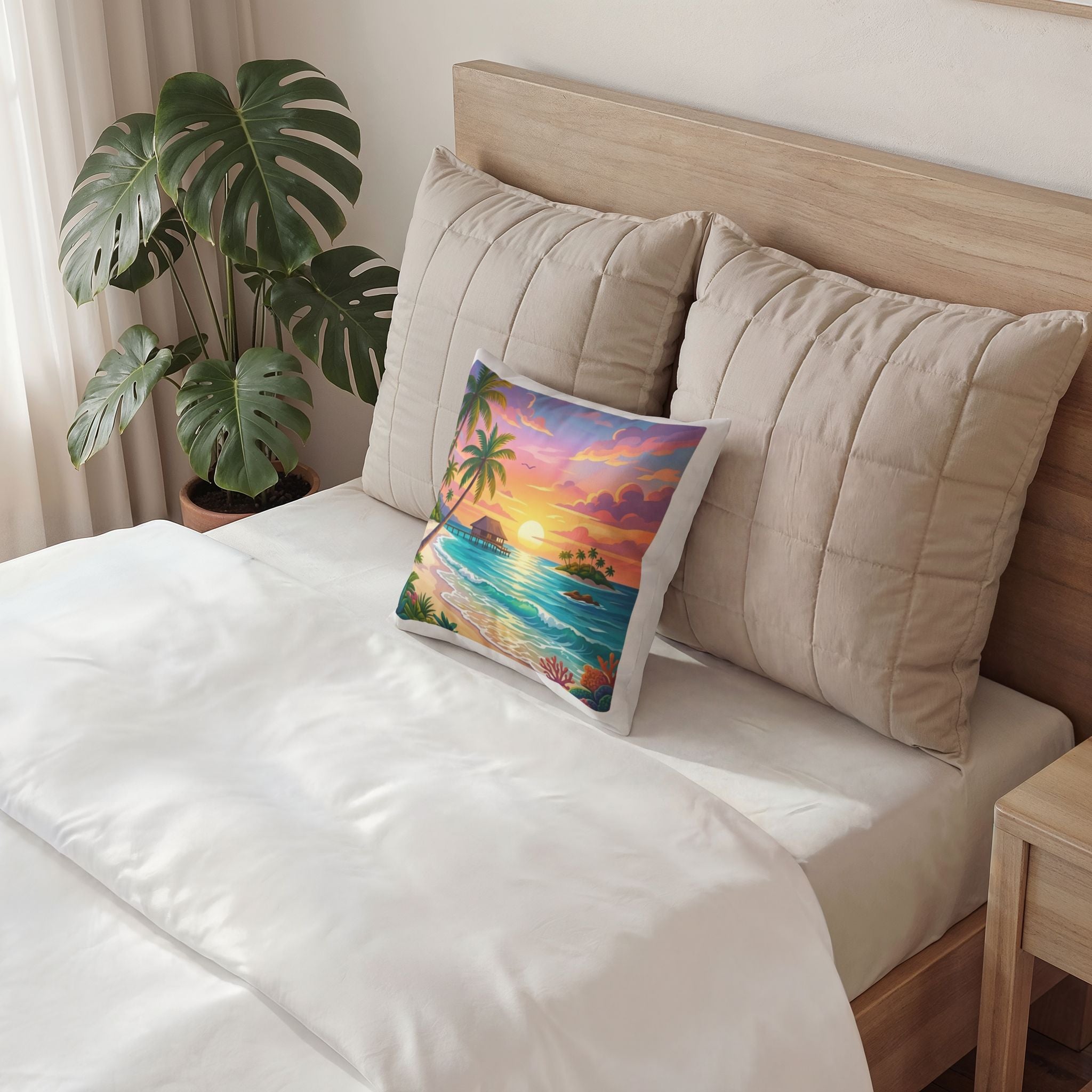 Paradise Poly Velvet Pillow