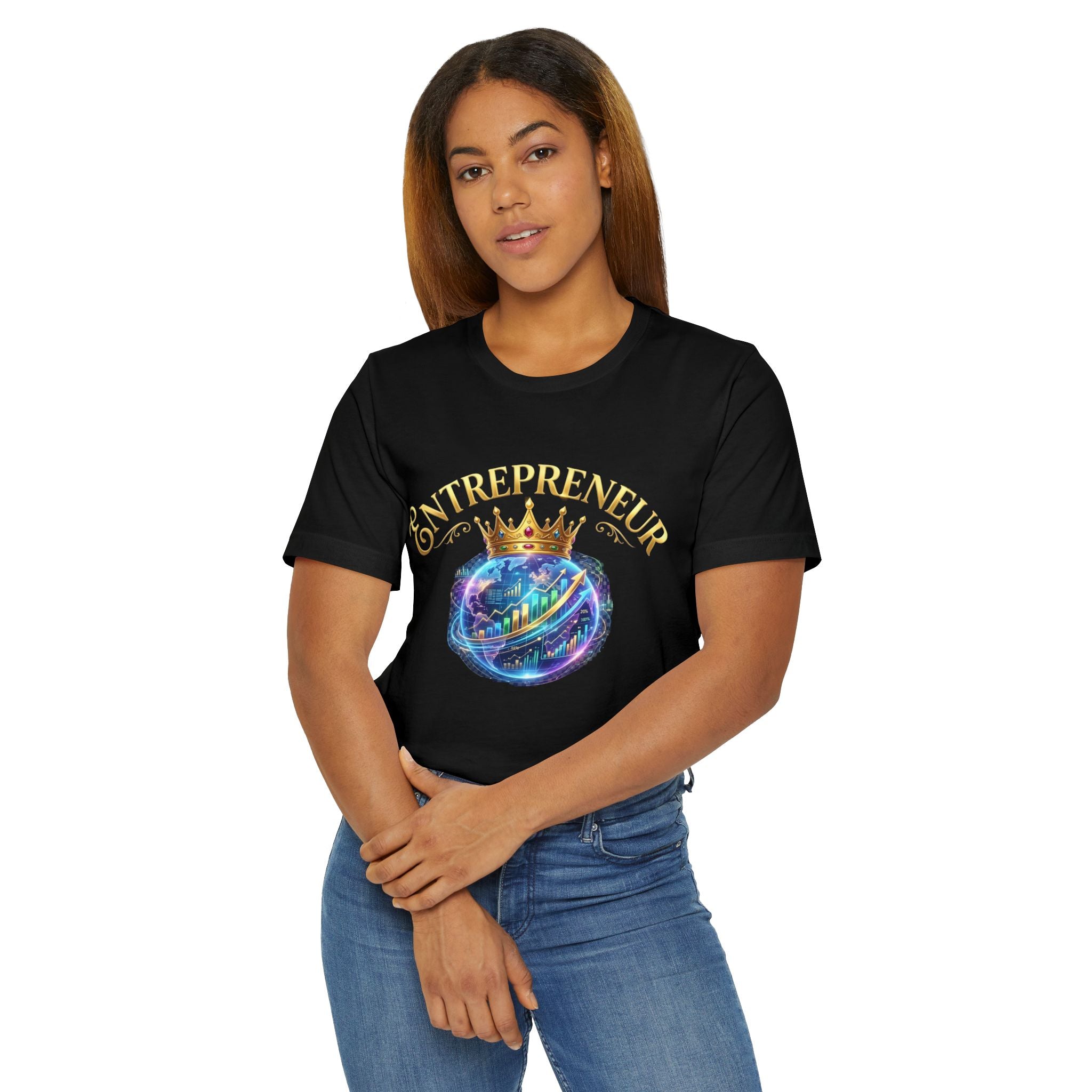 Entrepreneur crowned Unisex Jersey T-Shirt (front)