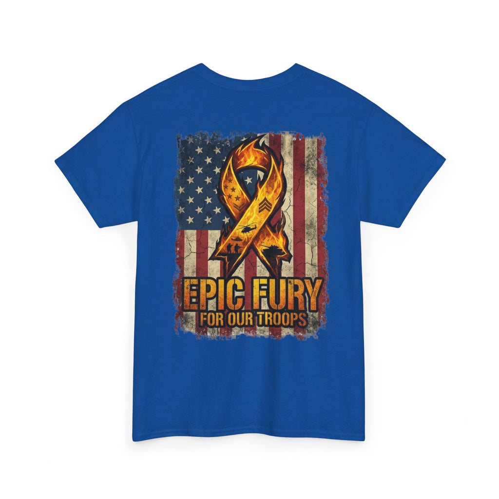 Troops support epic fury Unisex Heavy Cotton Tee