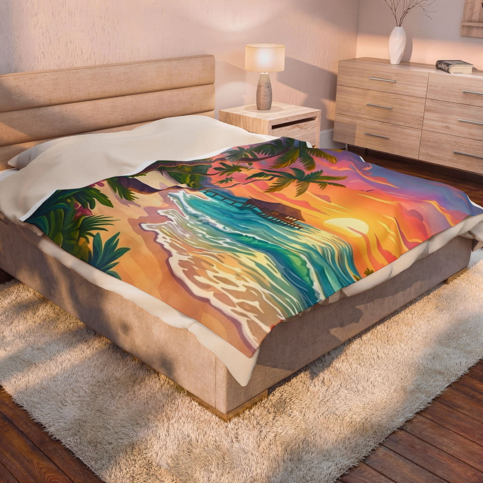Paradise Velveteen Plush Blanket