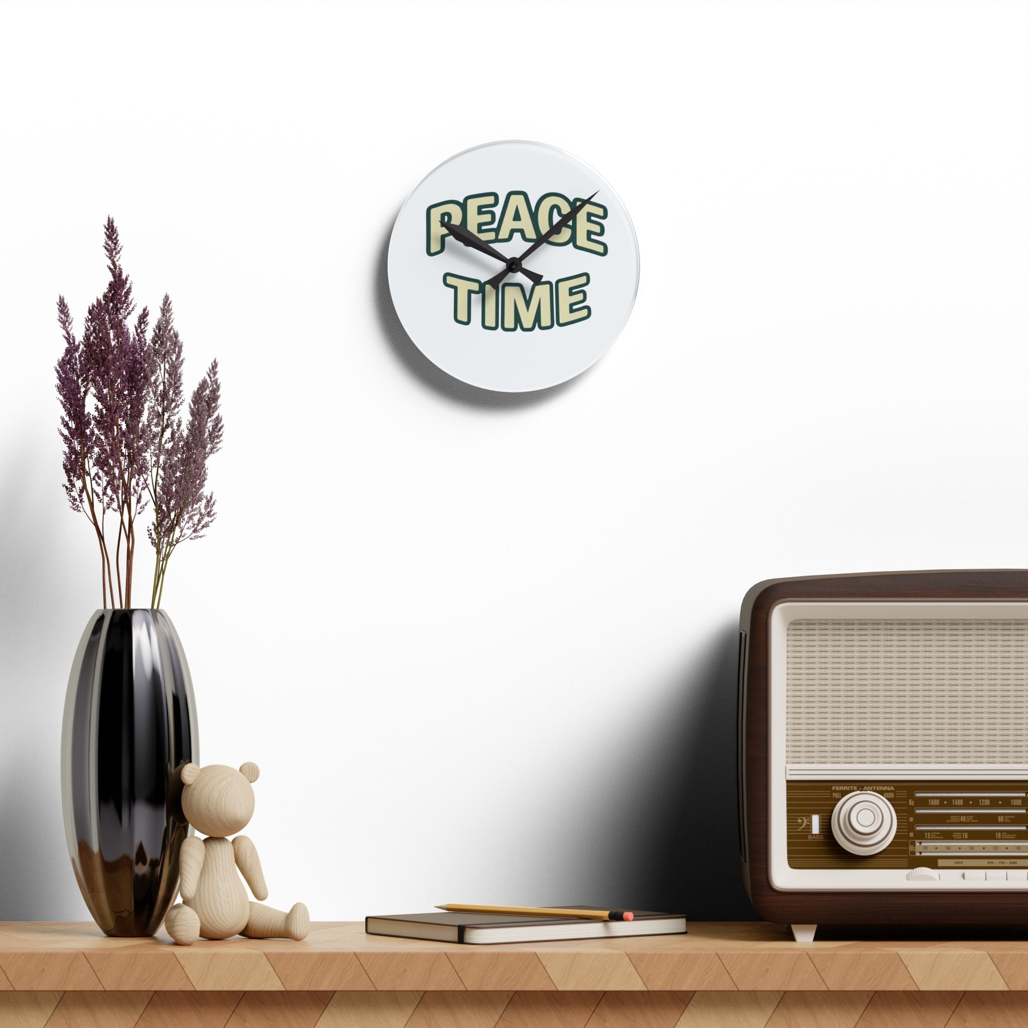 Peace time Acrylic Wall Clock