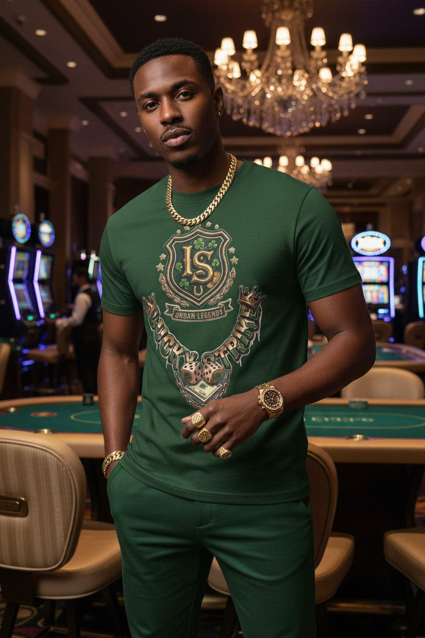 Lucky strike (Green) Unisex Heavy Cotton Tee
