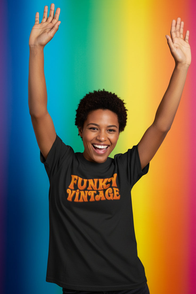 GROOVY FUNKY VINTAGE Unisex Heavy Cotton Tee