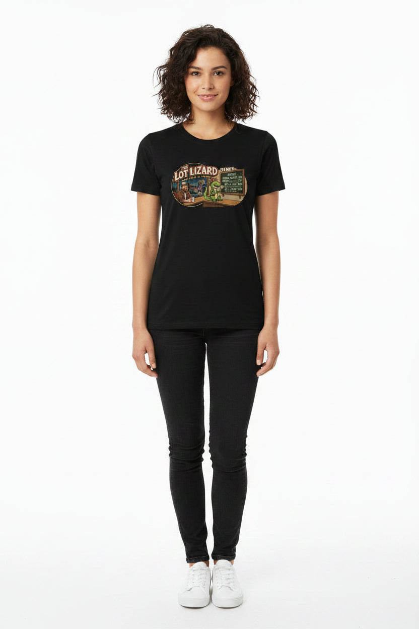Lot lizard diner (logo on the back) Heavyweight Unisex Crewneck T-shirt | Gildan® 5000