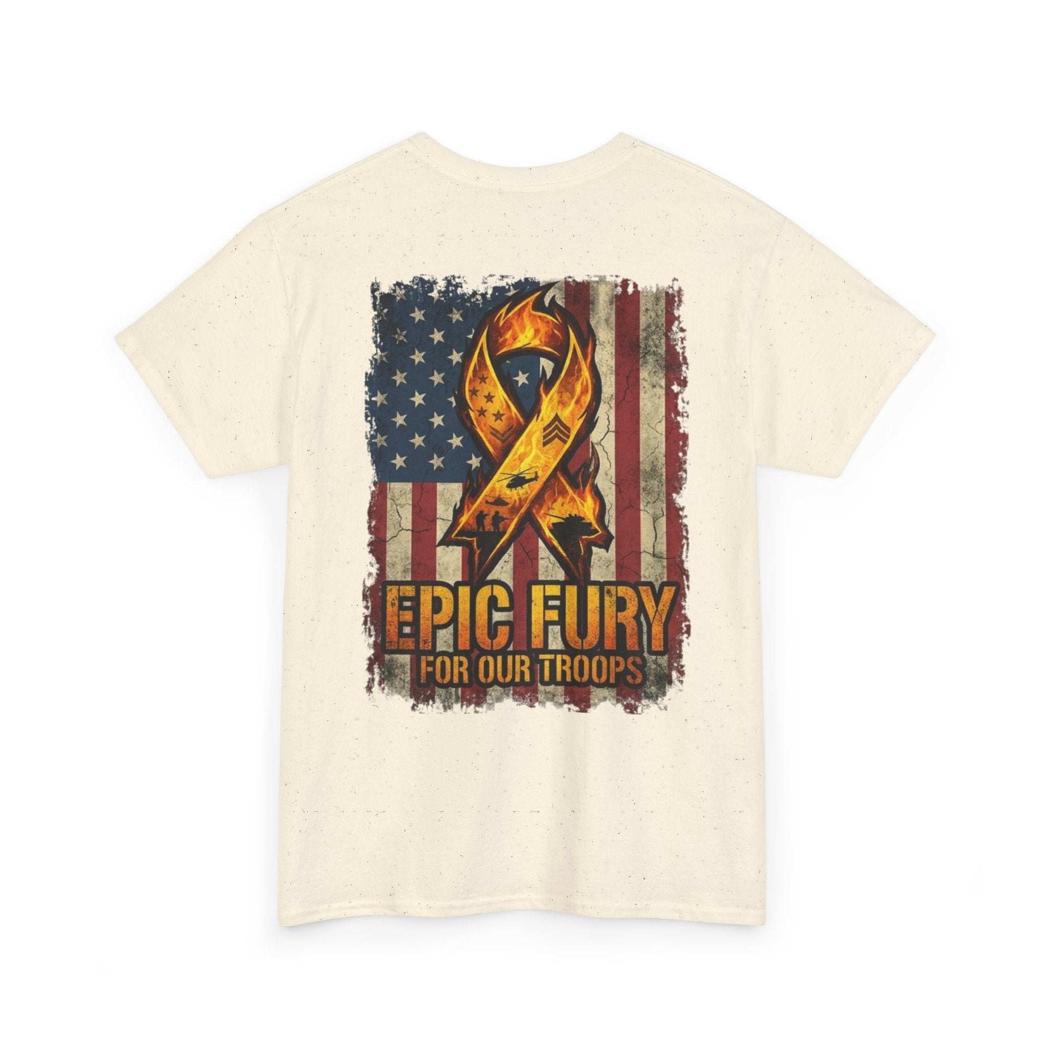 Troops support epic fury Unisex Heavy Cotton Tee