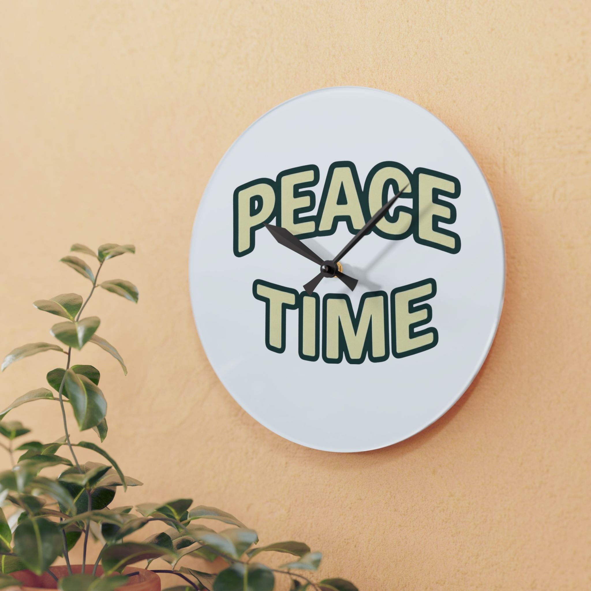 Peace time Acrylic Wall Clock