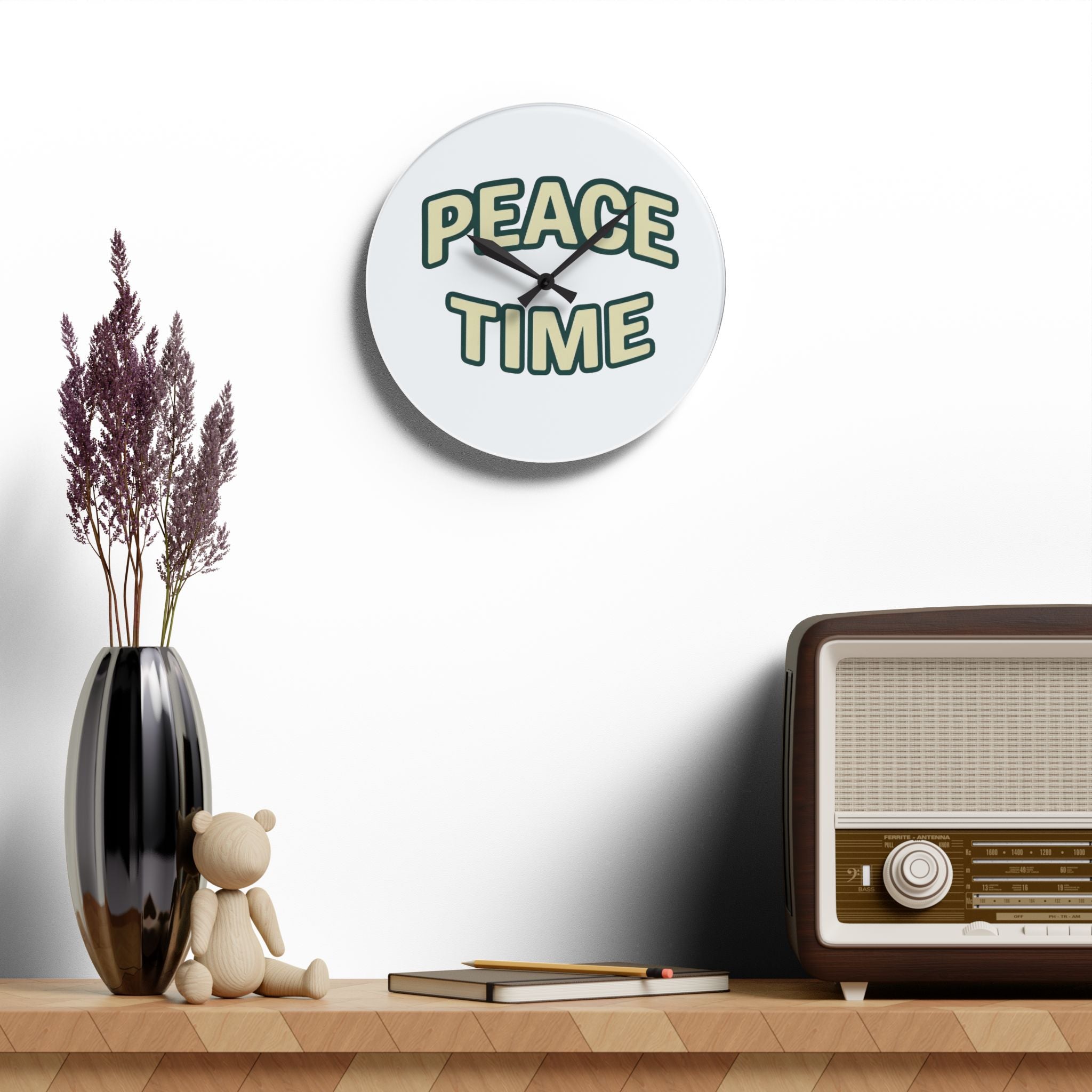 Peace time Acrylic Wall Clock