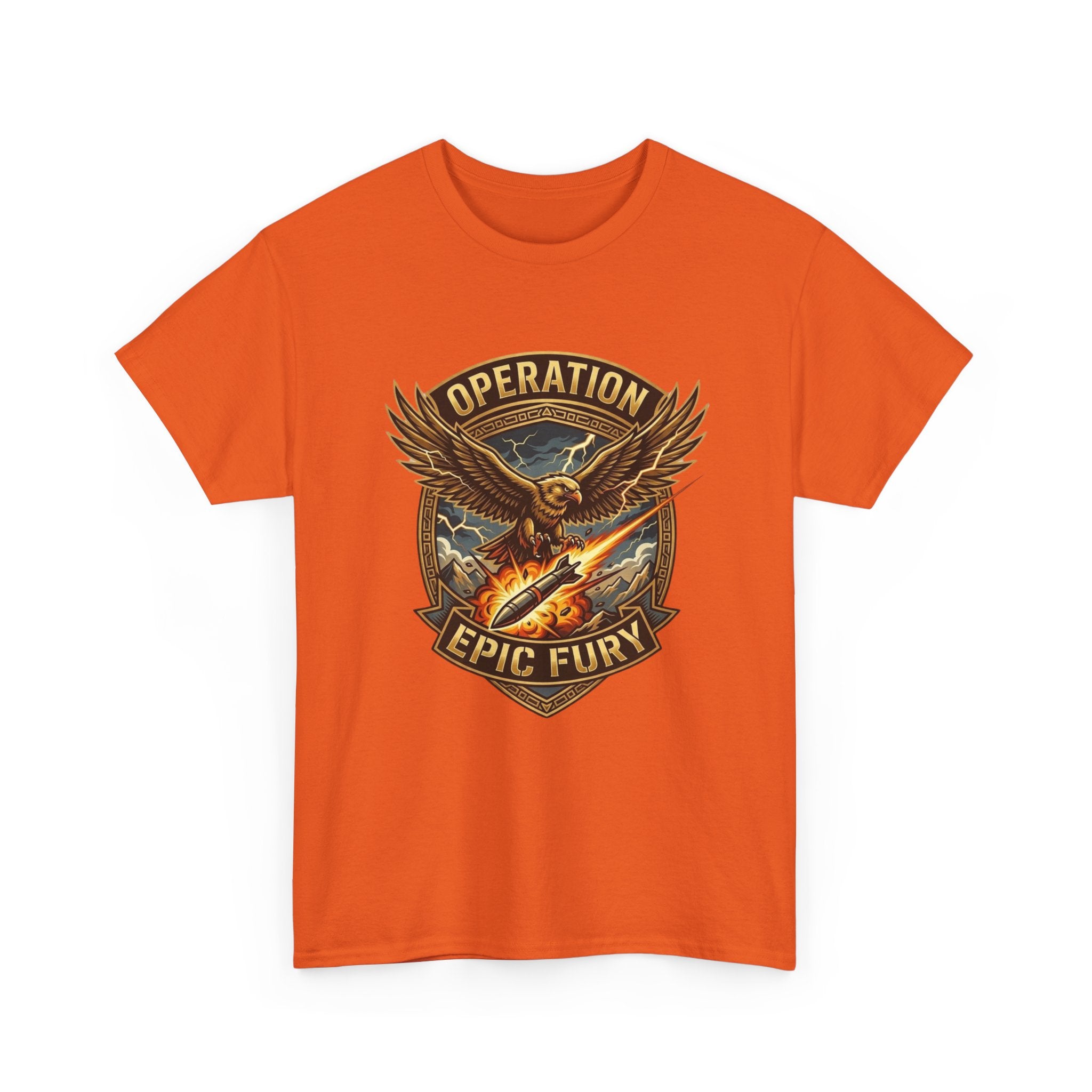 Operation Epic Fury T-Shirt — Vintage Eagle Military Patch Graphic Tee