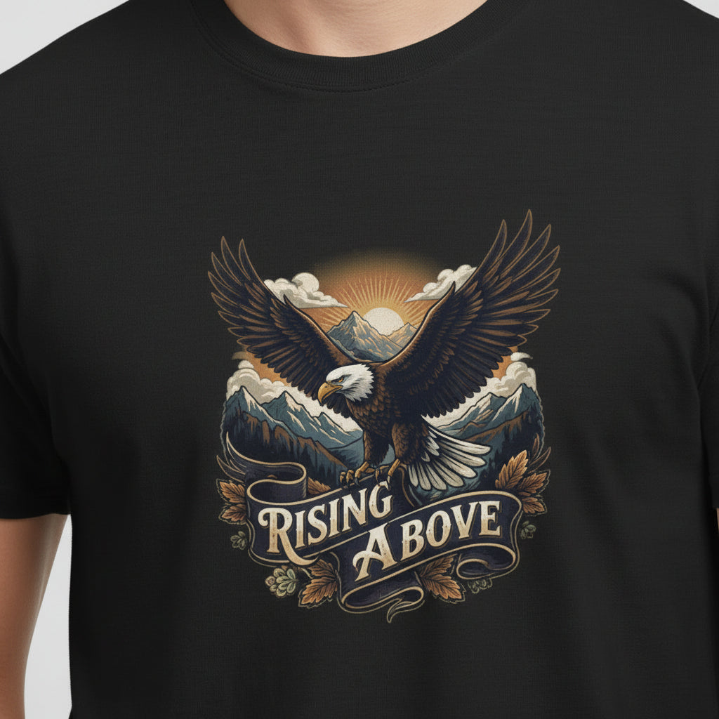Rising above eagle Classic Unisex Crewneck T-shirt | Gildan® 64000